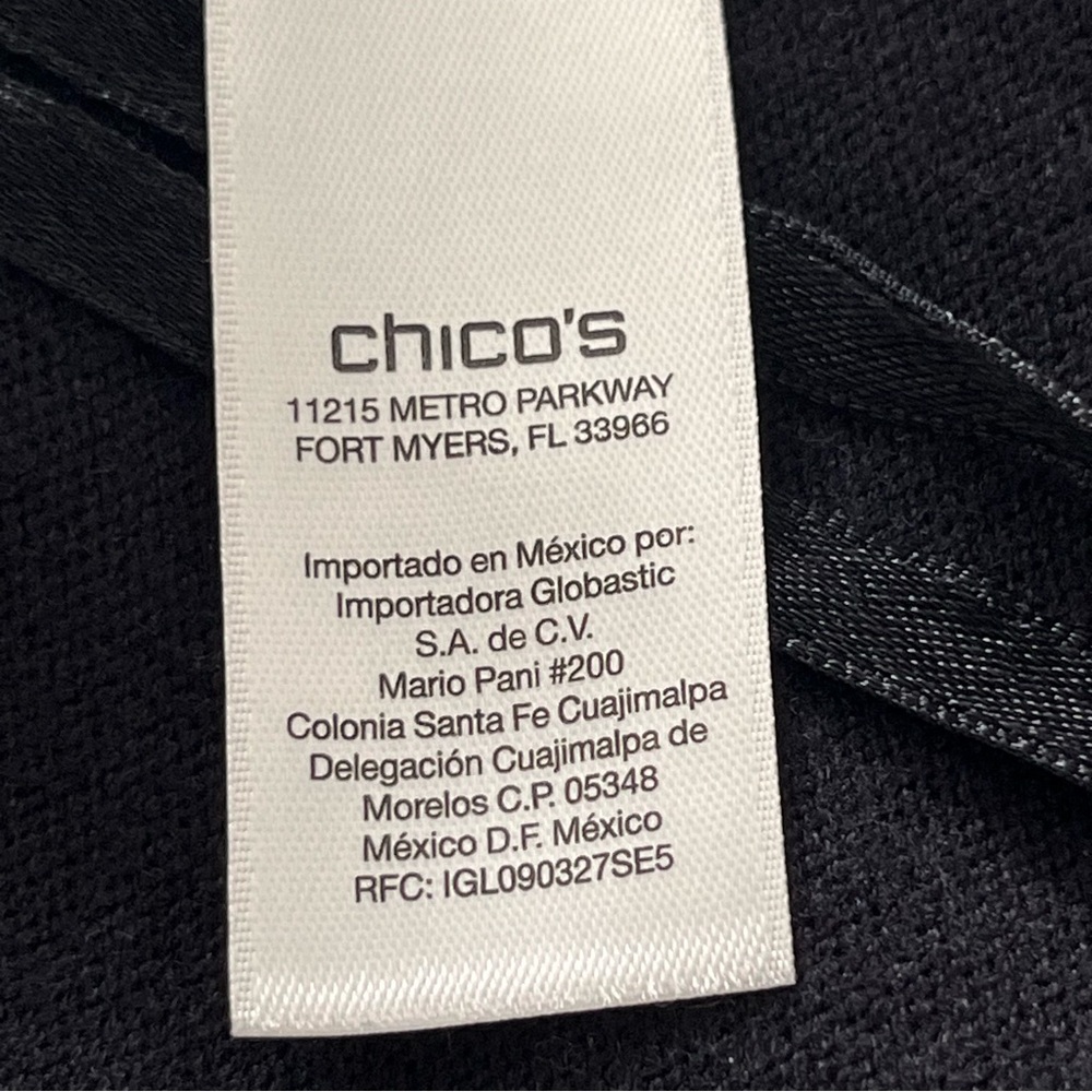 Chico's Black Fringe Cardigan - Picture 6 of 9